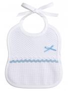 Baby Bib - Zig Zag - Sky blue