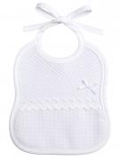 Baby Bib - Zig Zag - White