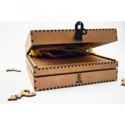 Needle organizer and yarn holder - 210 holes - Walnut