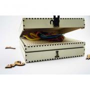 Needle organizer and yarn holder - 210 holes - Ivory