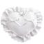 Wedding ring bearer pillow - Heart - White