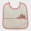Bib with aida canvas pocket - Boat - Pink