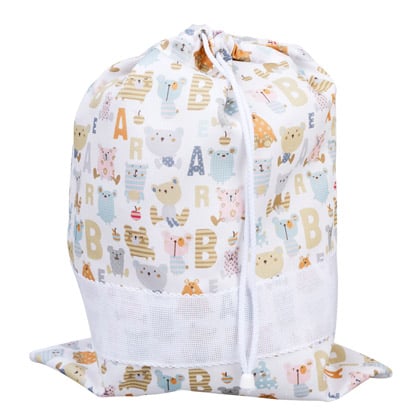 Layette organizer bag - Primi Passi Lettere - Dove-grey