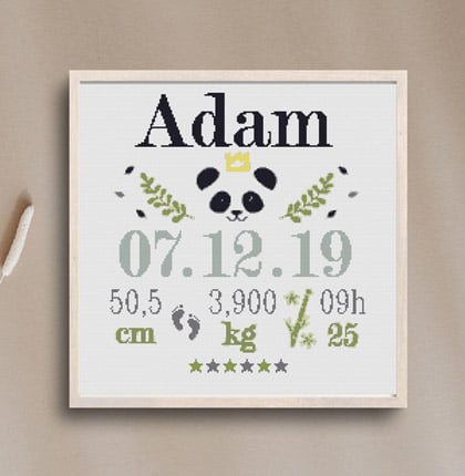 Tableau de naissance Panda