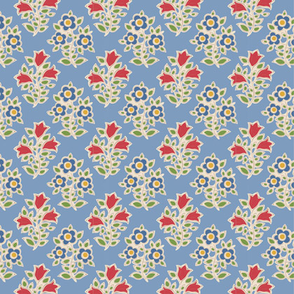 Farm Flowers Light Blue