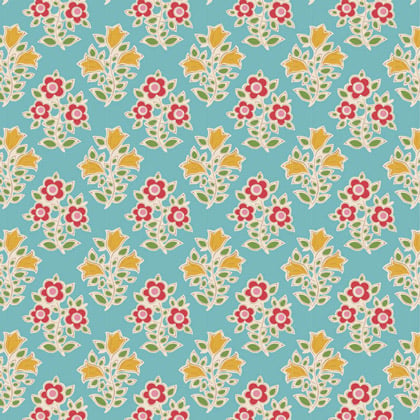 Farm Flowers Teal
