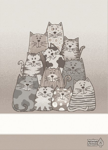 Kitchen towel - A.Mici - Ecru-Steel