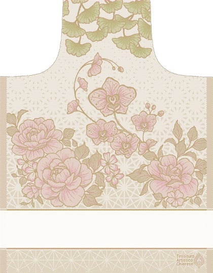 Apron - Sakura - Pink-Green shaded