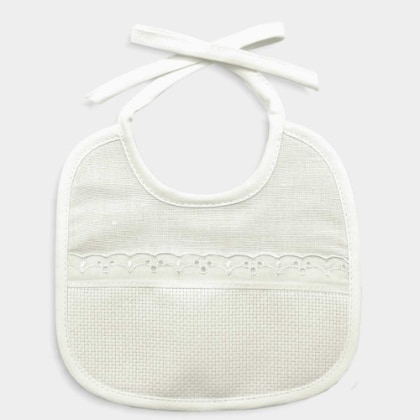 Linen blend bib - Beige