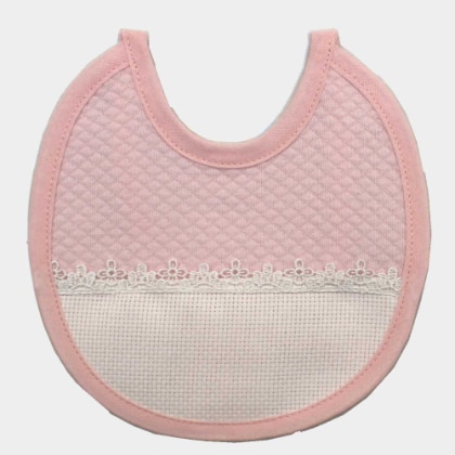 Interlock bib  - Pink