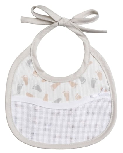 Round Bib - White