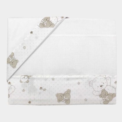 Set for the Bed- Teddy Bears Lurex - White (2pcs)