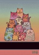 Kitchen towel - A.Mici - Rainbow on Black