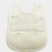 Bib with hearts - Beige