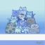 Kitchen towel - A.Mici - Blue-Turquoise