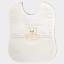 Bib with aida canvas pocket - Teddy Bear - Beige