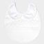 Round bib with collar - White