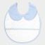 Round bib with collar - Blue