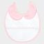 Round bib with collar - Pink