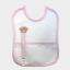 Soother Holder Bib - Tedy Bear - Pink
