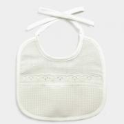 Linen blend bib - Beige