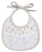 Round Bib - White