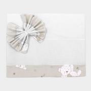 Set for Crib- Teddy Bears Lurex - Dove Grey (2pcs)
