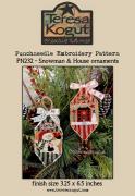 Snowman & House Ornaments