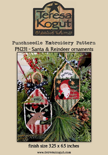 Santa & Reindeer Christmas Ornaments