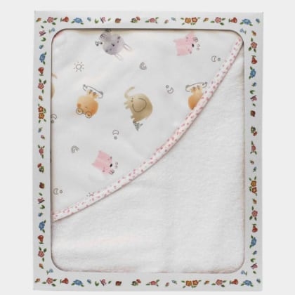 Triangle Bathrobe - Animaletti - Pink