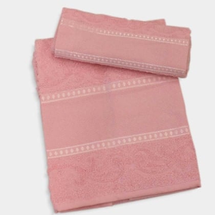 Decorated Towel Set - Pink