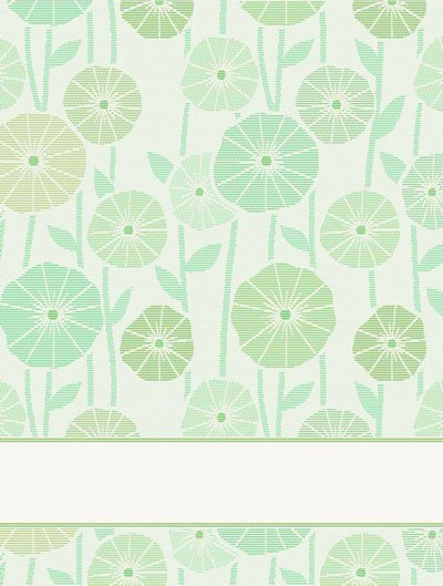 Kitchen towel - Cecile Fiori - Green