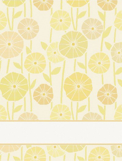 Kitchen towel - Cecile Fiori - Yellow