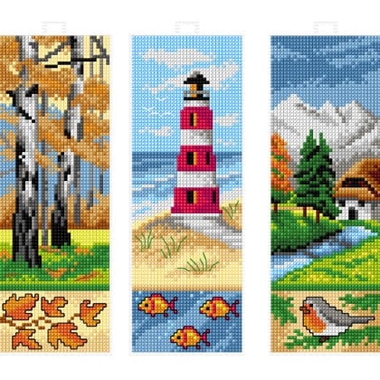 Bookmarks - Lighthouse, Woods, Mountains (3)