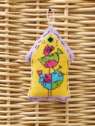 Yellow birdhouse