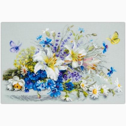 Lilies And Cornflowers
