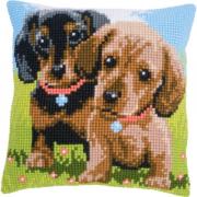 Front Cushion: Dachshunds