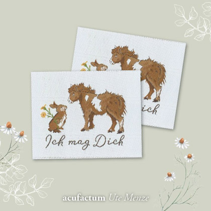 Textile label - Ich mag Dich