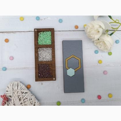 Beads organizer - Hexagone - Turquoise