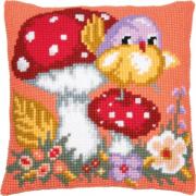 Cushion - Bird on Mushroom