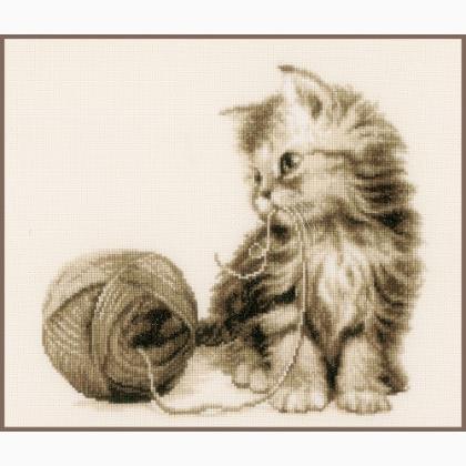 Kitten and his Ball of Yarn