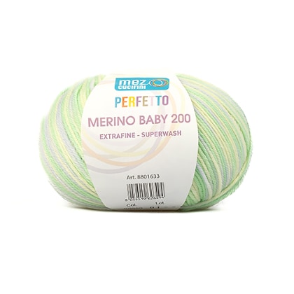 Perfetto Merino Baby 200 - S0550 - Lime Multicolor
