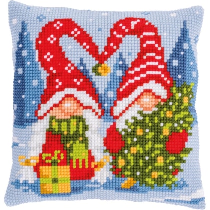 Front Cushion: Christmas gnomes