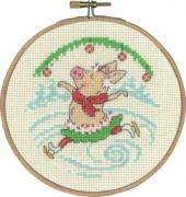 Skating pig