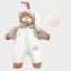 Pajama Carrier Bear with  Bib to Embroider - Cream