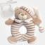 Ring Rattle Bear with Decorative Bib to Embroider - Cream
