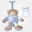 Accordion Bear Carillon with Decorative Bib to Embroider - Blue