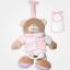 Accordion Bear Carillon with Decorative Bib to Embroider - Pink
