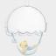 Parachute Birth Ribbon - Blue