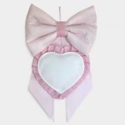 Birth Ribbon with Heart to cross-stitch - Pink